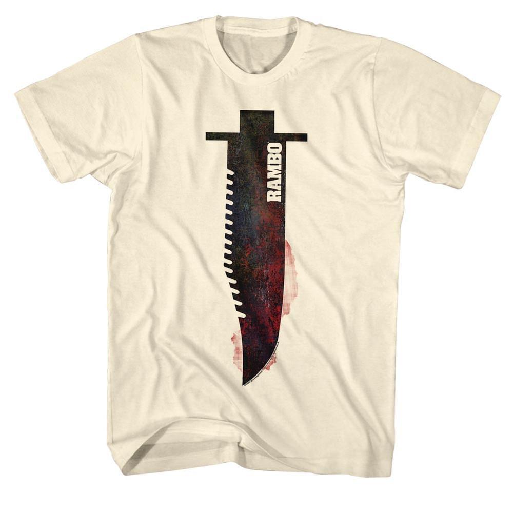 Rambo The Knife Natural Adult T Shirt